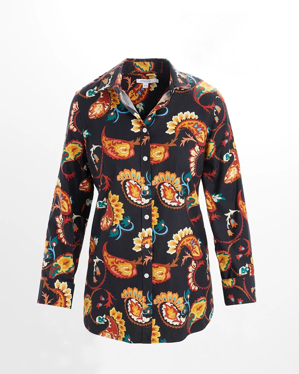 No Iron Stretch Paisley Shirt