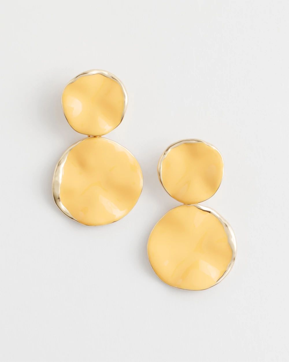 No Droop™ Orange Round Drop Earrings