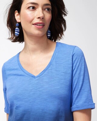 Ombre Seamed Slub Tee
