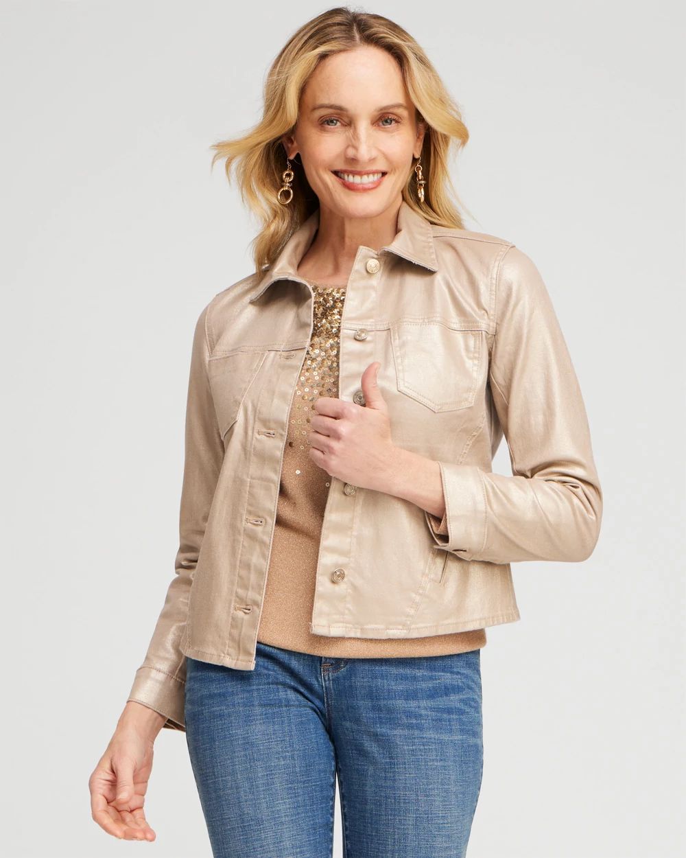 Coated Denim Jacket