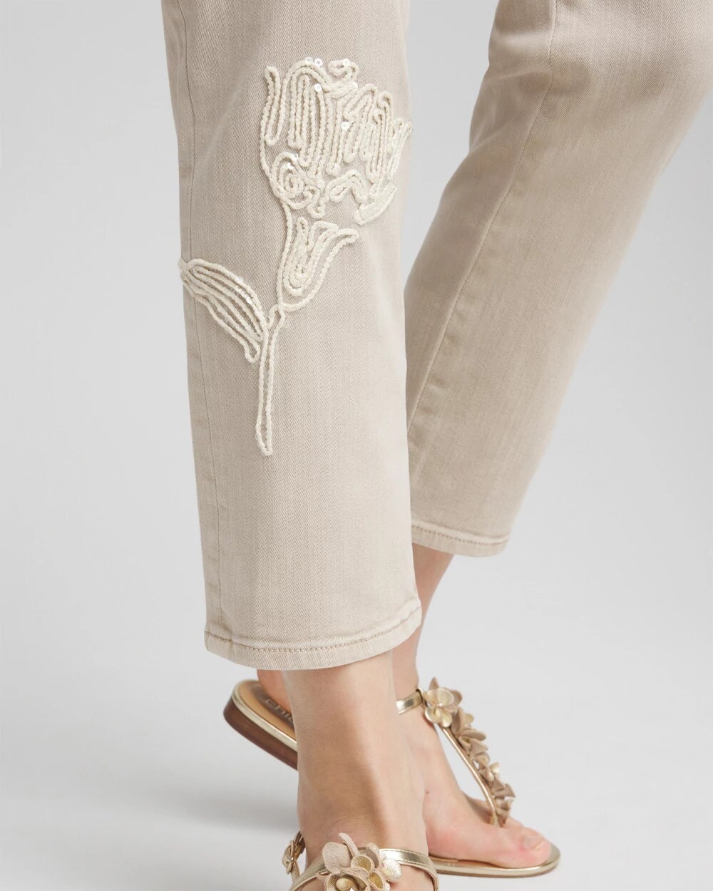 So Slimming® Sequin Girlfriend Cropped Jeans