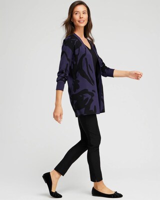 Double Knit Botanical Print Cardigan