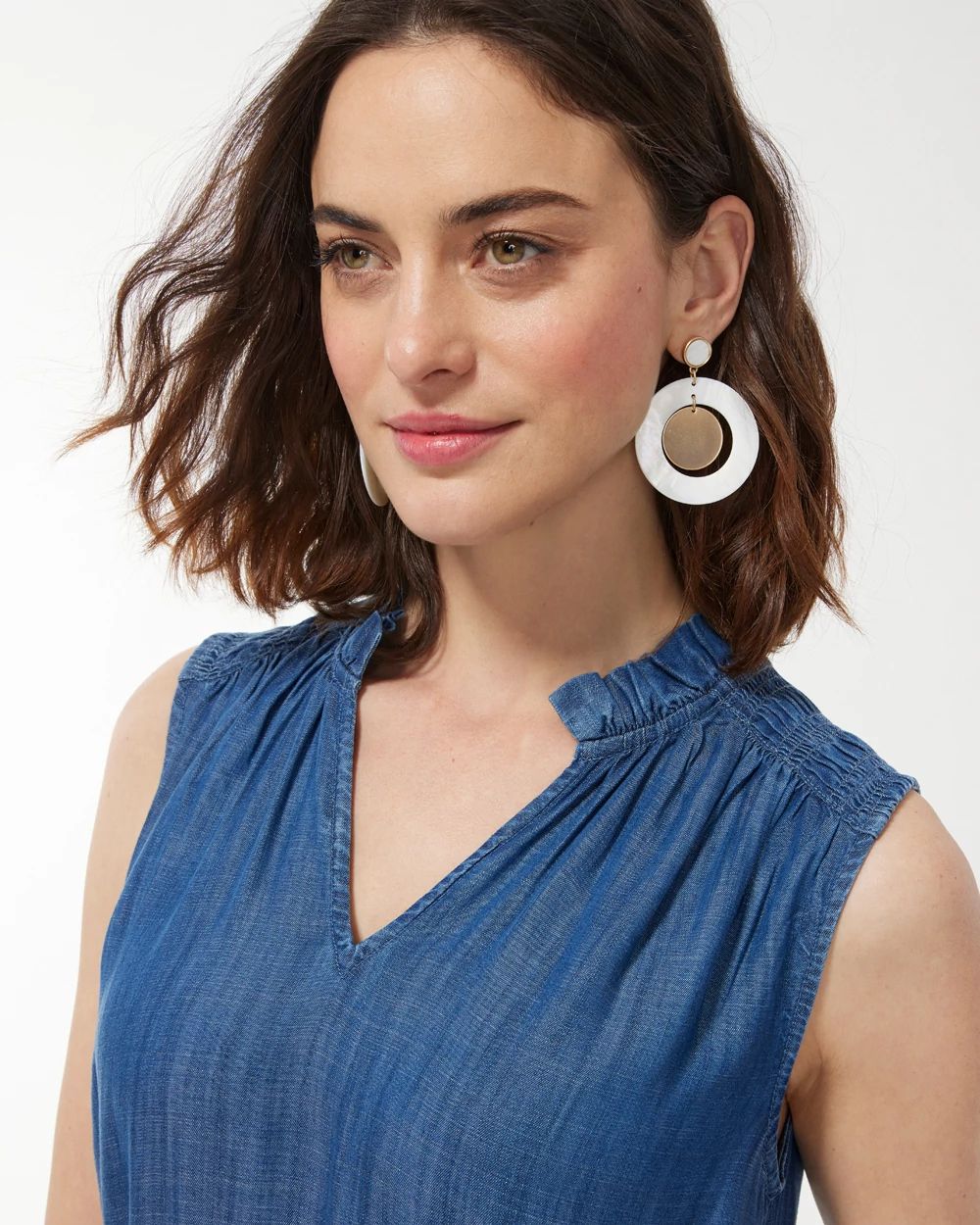 Petite Tencel Modern Peasant Dress