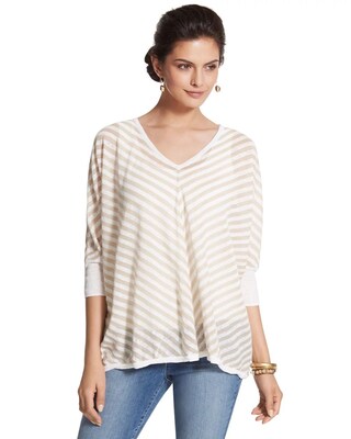 Slubby Striped Mary Pullover Sweater