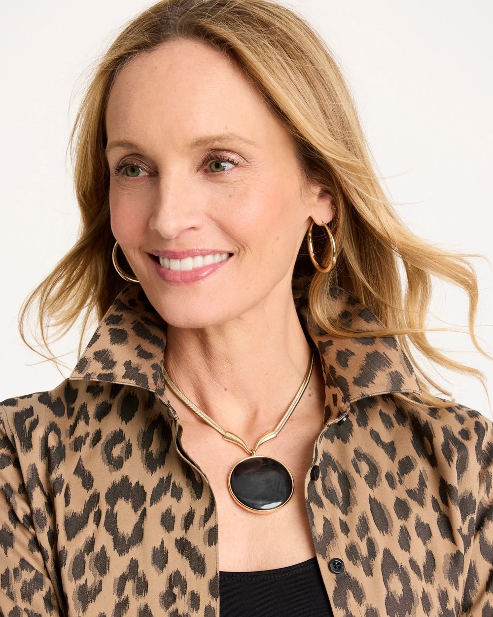 Black Gold Pendant Necklace