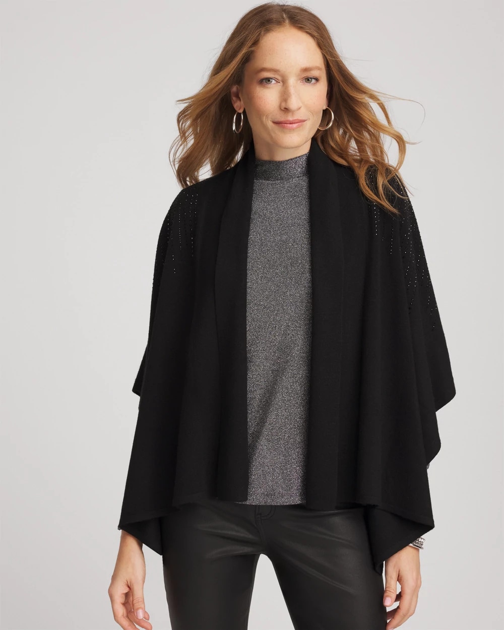 Embellished Shawl Collar Ruana | Chico's