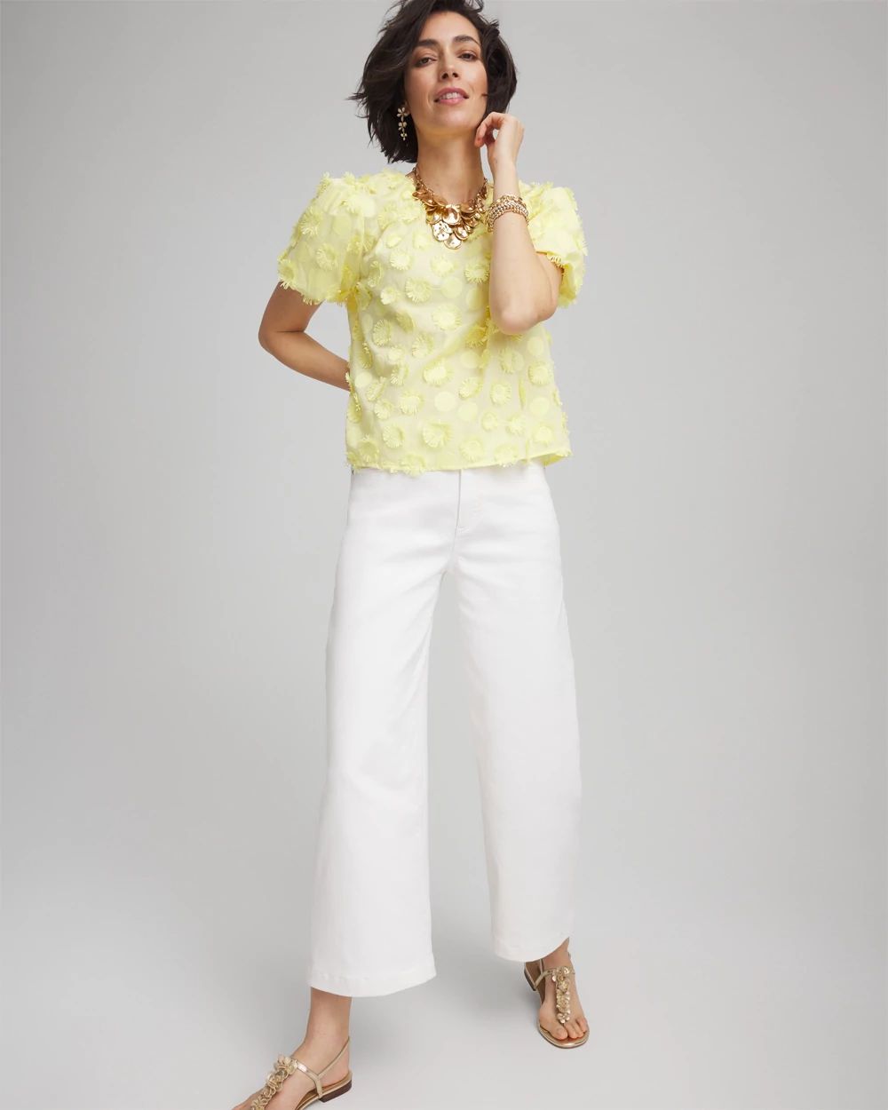 Floral Cutout 3D Top