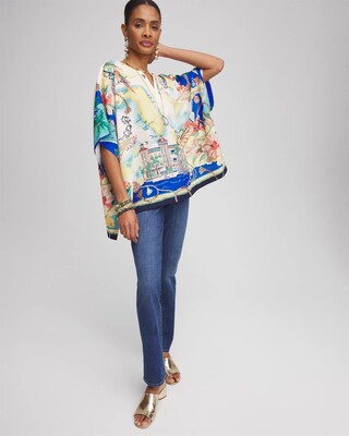 Sanibel Print Poncho