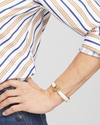 Chico's Click Ecru Bangle Bracelet