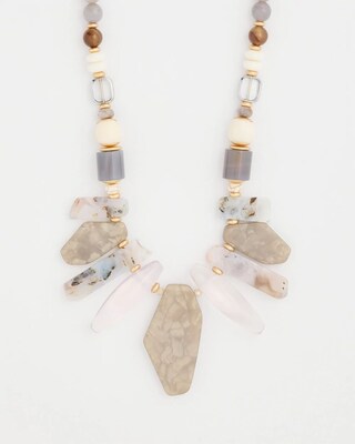 Adjustable Genuine Stone Neutral Necklace click to view larger image.