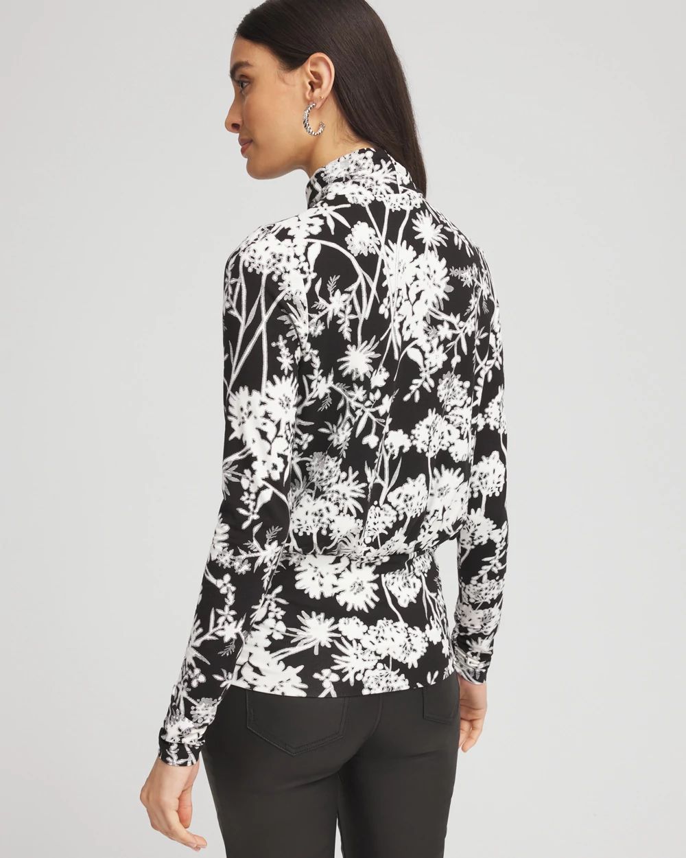 Floral Print Banded Hem Top click to view larger image.