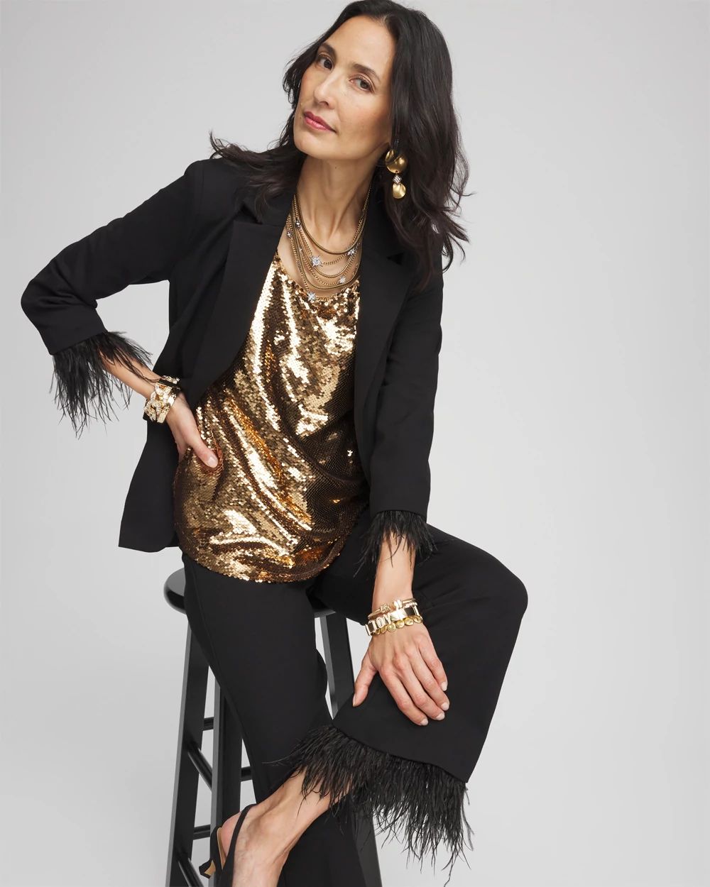 Feather Knit Blazer click to view larger image.