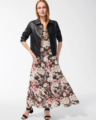 Black Label Tiered Midi Dress