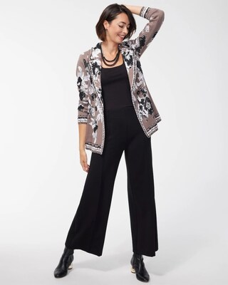 Neutral Floral Jacket Cardigan