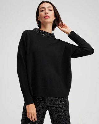 Black Label Cashmere Sequin Sweater