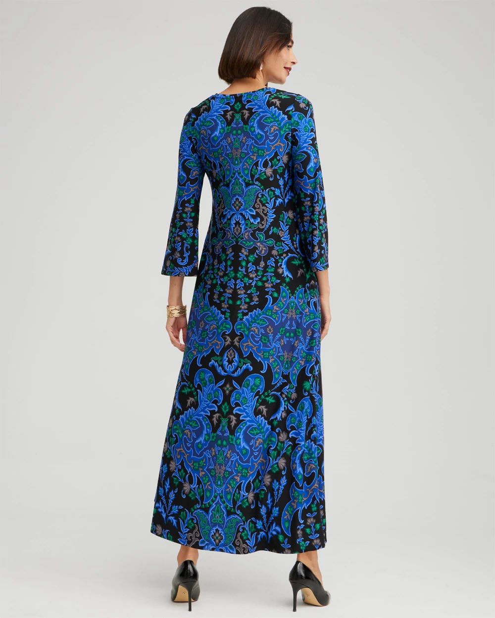 Medallion Flare Sleeve Maxi Dress