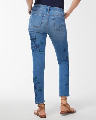 Girlfriend Floral Ankle Jeans