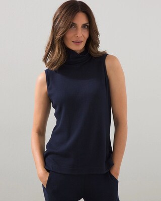 Zenergy Waffle Knit Mock Neck Tank