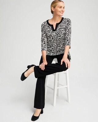 Travelers™ Print Split Neck Top