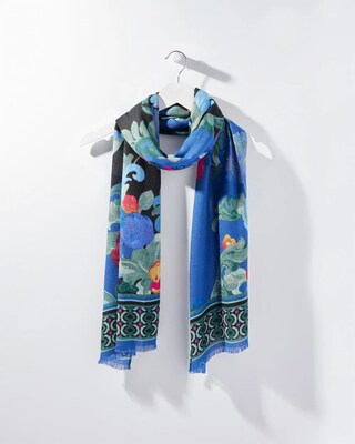 Floral Print Oblong Scarf