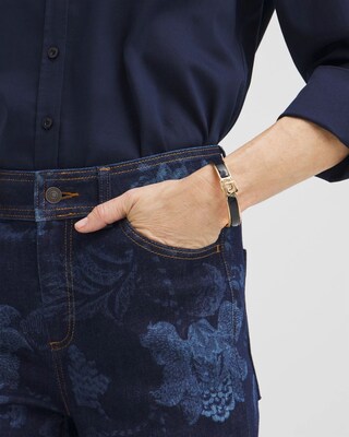 Navy Chico's Click Bangle