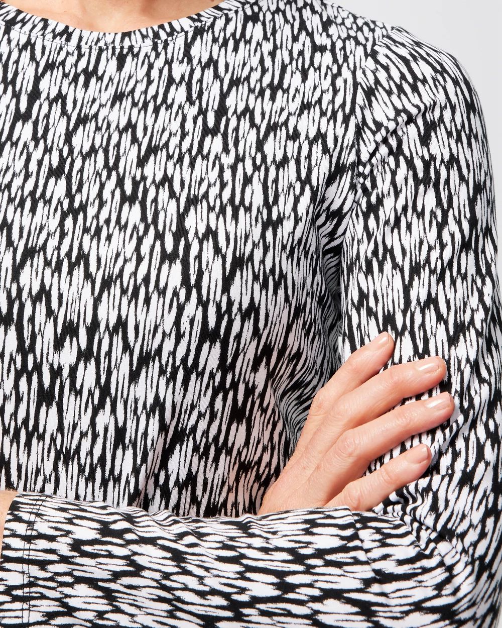 Touch of Cool Leopard Ikat Layering Tee