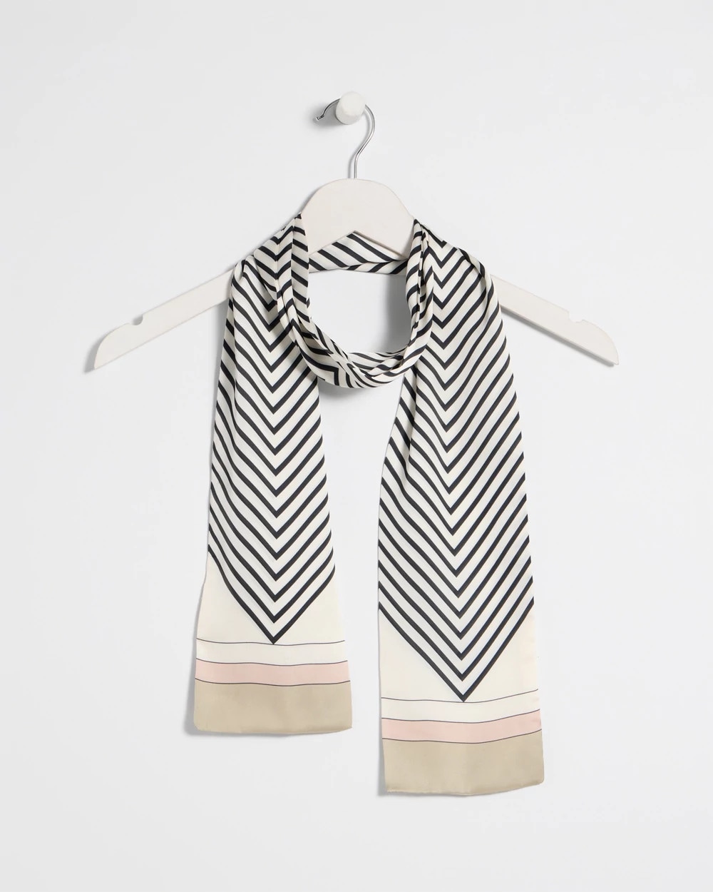 Satin Printed Skinny Scarf