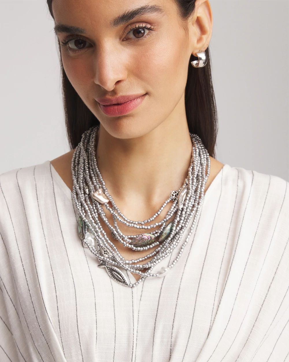 Chico's Originals Seed Bead Ocean Necklace