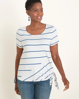 Striped Side-Tie Tee
