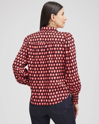Ruffle Detail Ikat Blouse