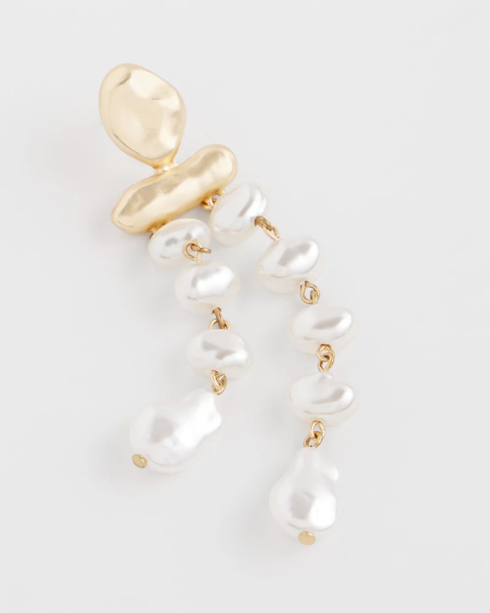 No Droop® Dripping Pearl Earrings click to view larger image.