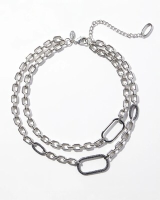 Pavé Double Strand Necklace
