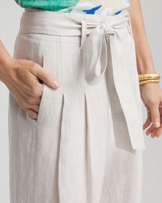 Hollywood Waist Belted Linen Pants click to view larger image.