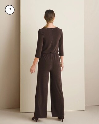 Travelers Classic Petite 3/4-Sleeve Jumpsuit