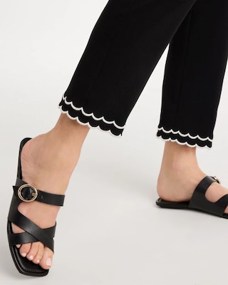 Contrast Scallop Brigitte™ Slim Crop Pant click to view larger image.