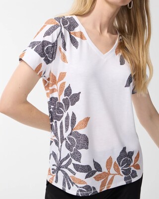 Zenergy Floral Drop Shoulder Tee