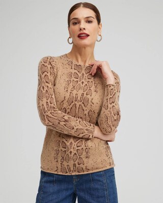 Cashmere Snake Crew Neck Sweater