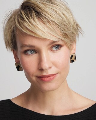 Chico's Originals Animal Square Stud Earrings click to view larger image.