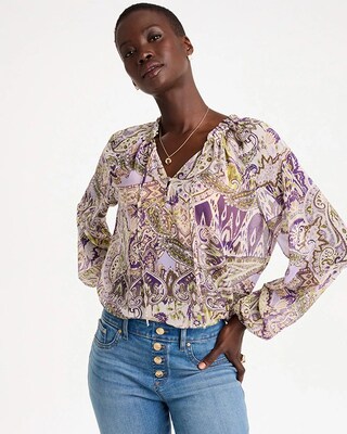 Paisley Amore Georgette Blouse