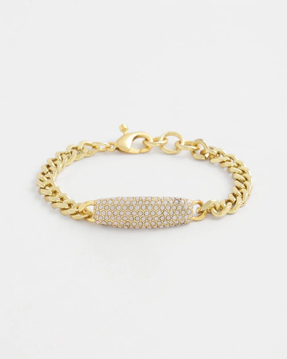 Gold Tone Pavé Bar Bracelet