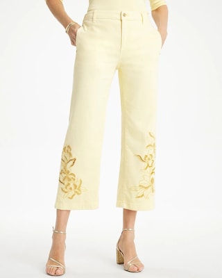 Trouser Cutwork Crop Jeans