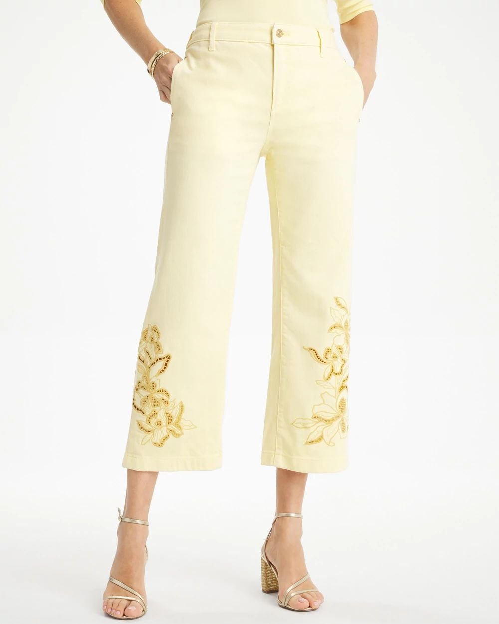 Trouser Cutwork Crop Jeans