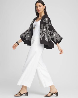 Embroidered Floral Kimono