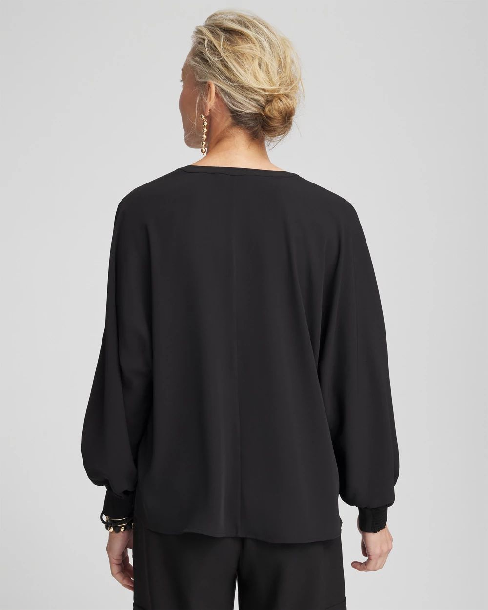 Satin Dolman Sleeve Top