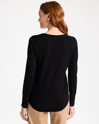 Ella V-Neck Pullover Sweater click to view larger image.