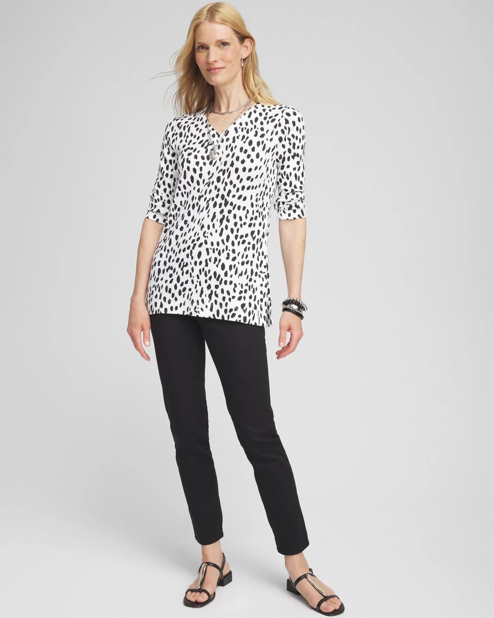 Dots V-neck Tunic