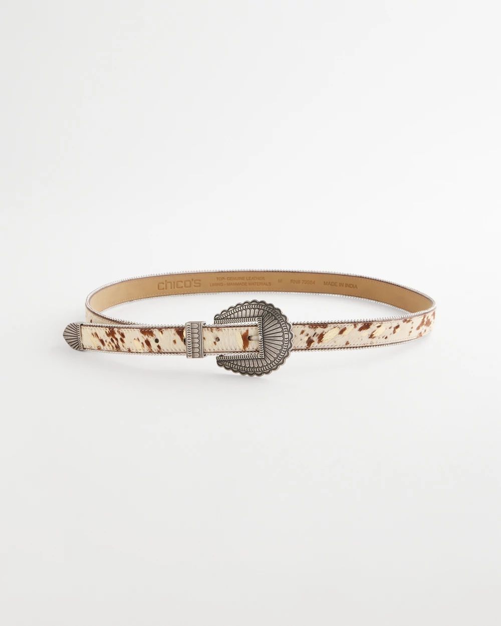 Cow Print Skinny Trouser Belt