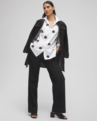 No Iron™ Stretch Polka Dot Tunic