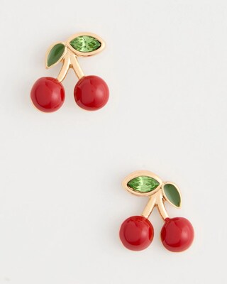 Red Cherry Stud Earrings