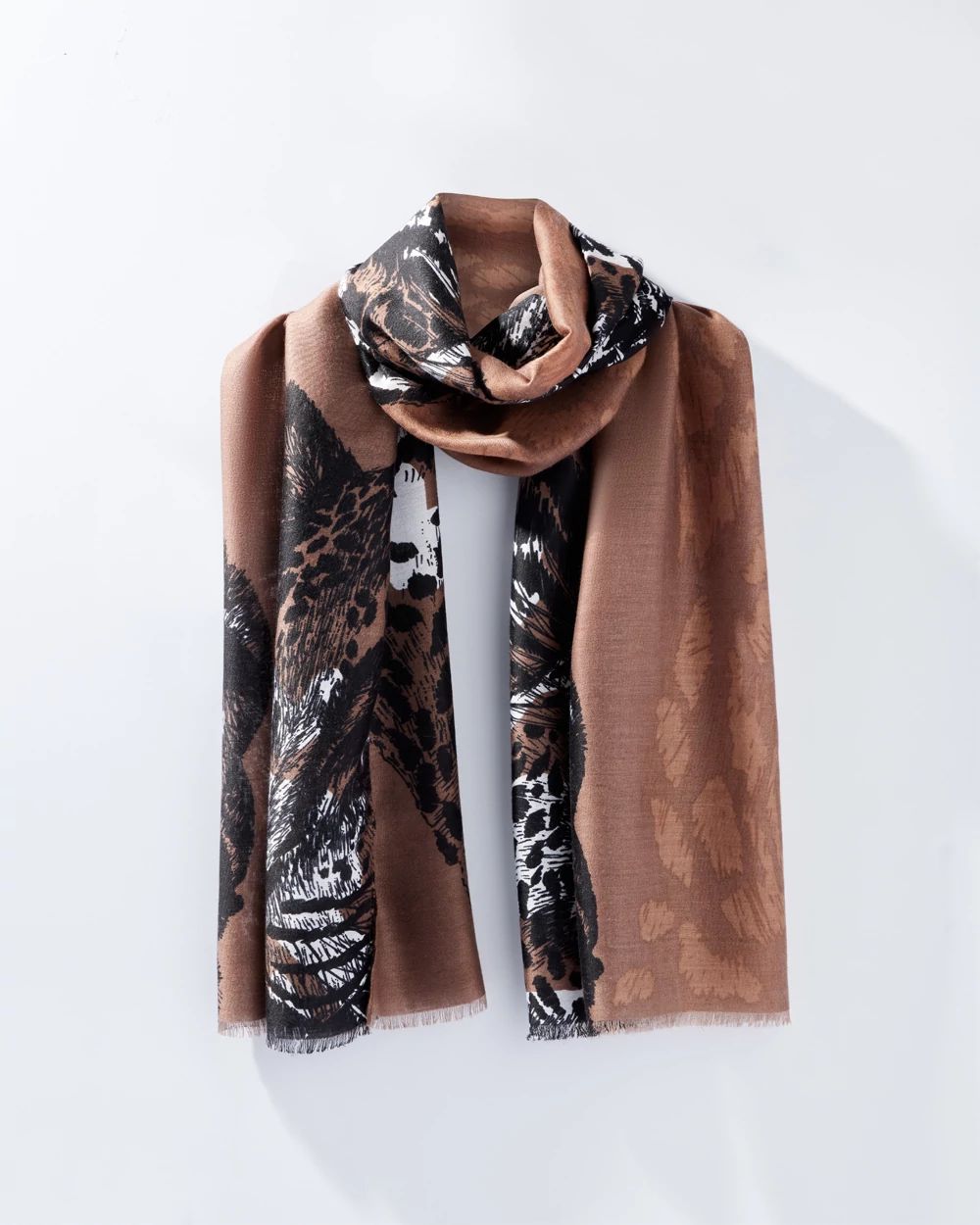 Cheetah Print Oblong Scarf